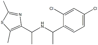 [1-(2,4-dichlorophenyl)ethyl][1-(2,5-dimethyl-1,3-thiazol-4-yl)ethyl]amine Struktur