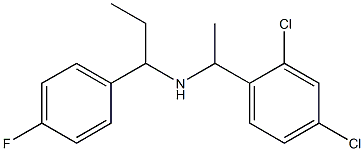 [1-(2,4-dichlorophenyl)ethyl][1-(4-fluorophenyl)propyl]amine Struktur