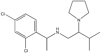 [1-(2,4-dichlorophenyl)ethyl][3-methyl-2-(pyrrolidin-1-yl)butyl]amine Struktur