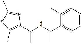 [1-(2,5-dimethyl-1,3-thiazol-4-yl)ethyl][1-(2-methylphenyl)ethyl]amine Struktur