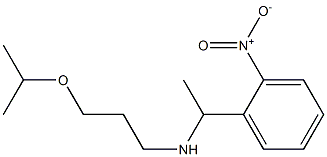 [1-(2-nitrophenyl)ethyl][3-(propan-2-yloxy)propyl]amine Struktur