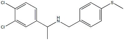 [1-(3,4-dichlorophenyl)ethyl]({[4-(methylsulfanyl)phenyl]methyl})amine Struktur