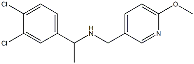 [1-(3,4-dichlorophenyl)ethyl][(6-methoxypyridin-3-yl)methyl]amine Struktur