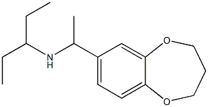 [1-(3,4-dihydro-2H-1,5-benzodioxepin-7-yl)ethyl](pentan-3-yl)amine Struktur