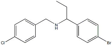 [1-(4-bromophenyl)propyl][(4-chlorophenyl)methyl]amine Struktur