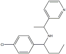 [1-(4-chlorophenyl)butyl][1-(pyridin-3-yl)ethyl]amine Struktur