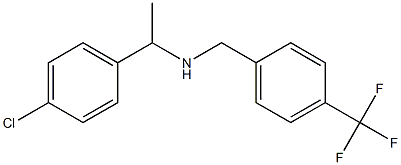 [1-(4-chlorophenyl)ethyl]({[4-(trifluoromethyl)phenyl]methyl})amine Struktur