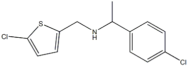 [1-(4-chlorophenyl)ethyl][(5-chlorothiophen-2-yl)methyl]amine Struktur