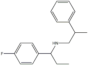 [1-(4-fluorophenyl)propyl](2-phenylpropyl)amine Struktur