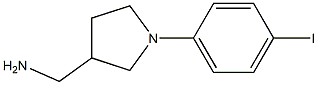 [1-(4-iodophenyl)pyrrolidin-3-yl]methanamine Struktur