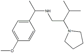 [1-(4-methoxyphenyl)ethyl][3-methyl-2-(pyrrolidin-1-yl)butyl]amine Struktur