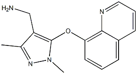 [1,3-dimethyl-5-(quinolin-8-yloxy)-1H-pyrazol-4-yl]methanamine Struktur