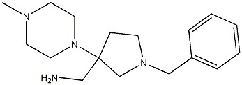 [1-benzyl-3-(4-methylpiperazin-1-yl)pyrrolidin-3-yl]methanamine Struktur