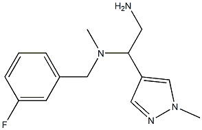 [2-amino-1-(1-methyl-1H-pyrazol-4-yl)ethyl][(3-fluorophenyl)methyl]methylamine Struktur