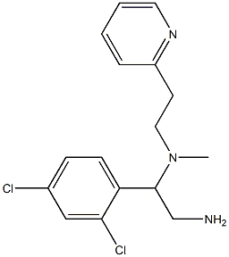 [2-amino-1-(2,4-dichlorophenyl)ethyl](methyl)[2-(pyridin-2-yl)ethyl]amine Struktur