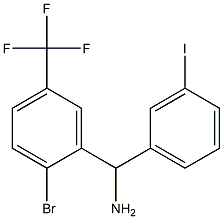 [2-bromo-5-(trifluoromethyl)phenyl](3-iodophenyl)methanamine Struktur