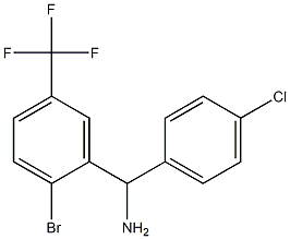 [2-bromo-5-(trifluoromethyl)phenyl](4-chlorophenyl)methanamine Struktur