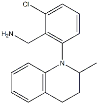 [2-chloro-6-(2-methyl-1,2,3,4-tetrahydroquinolin-1-yl)phenyl]methanamine Struktur