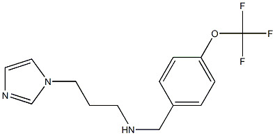 [3-(1H-imidazol-1-yl)propyl]({[4-(trifluoromethoxy)phenyl]methyl})amine Struktur