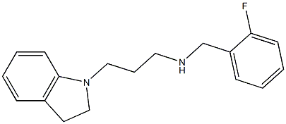 [3-(2,3-dihydro-1H-indol-1-yl)propyl][(2-fluorophenyl)methyl]amine Struktur