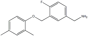 [3-(2,4-dimethylphenoxymethyl)-4-fluorophenyl]methanamine Struktur