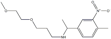 [3-(2-methoxyethoxy)propyl][1-(4-methyl-3-nitrophenyl)ethyl]amine Struktur