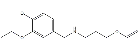 [3-(ethenyloxy)propyl][(3-ethoxy-4-methoxyphenyl)methyl]amine Struktur