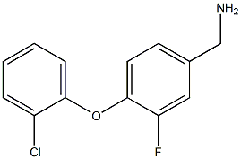 [4-(2-chlorophenoxy)-3-fluorophenyl]methanamine Struktur