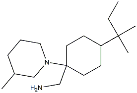 [4-(2-methylbutan-2-yl)-1-(3-methylpiperidin-1-yl)cyclohexyl]methanamine Struktur