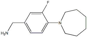 [4-(azepan-1-yl)-3-fluorophenyl]methanamine Struktur