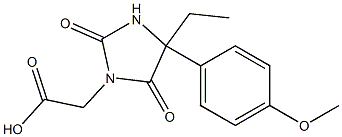 [4-ethyl-4-(4-methoxyphenyl)-2,5-dioxoimidazolidin-1-yl]acetic acid Struktur