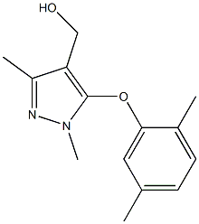 [5-(2,5-dimethylphenoxy)-1,3-dimethyl-1H-pyrazol-4-yl]methanol Struktur