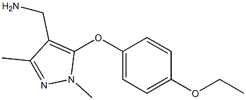 [5-(4-ethoxyphenoxy)-1,3-dimethyl-1H-pyrazol-4-yl]methanamine Struktur