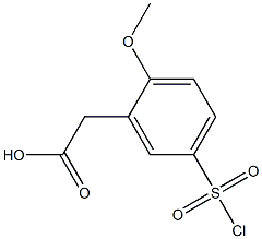 [5-(chlorosulfonyl)-2-methoxyphenyl]acetic acid Struktur