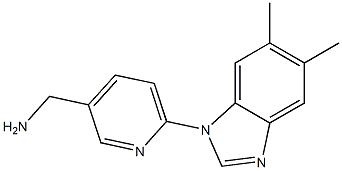 [6-(5,6-dimethyl-1H-1,3-benzodiazol-1-yl)pyridin-3-yl]methanamine Struktur