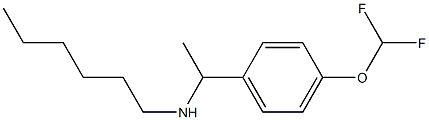 {1-[4-(difluoromethoxy)phenyl]ethyl}(hexyl)amine Struktur