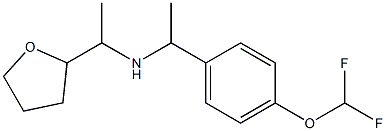 {1-[4-(difluoromethoxy)phenyl]ethyl}[1-(oxolan-2-yl)ethyl]amine Struktur