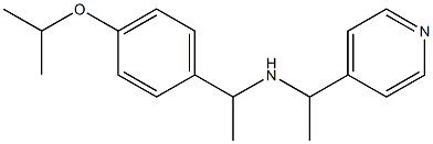 {1-[4-(propan-2-yloxy)phenyl]ethyl}[1-(pyridin-4-yl)ethyl]amine Struktur