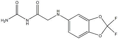 {2-[(2,2-difluoro-2H-1,3-benzodioxol-5-yl)amino]acetyl}urea Struktur