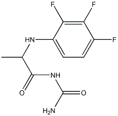 {2-[(2,3,4-trifluorophenyl)amino]propanoyl}urea Struktur