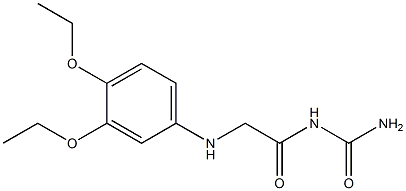 {2-[(3,4-diethoxyphenyl)amino]acetyl}urea Struktur