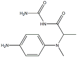 {2-[(4-aminophenyl)(methyl)amino]propanoyl}urea Struktur