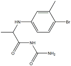 {2-[(4-bromo-3-methylphenyl)amino]propanoyl}urea Struktur