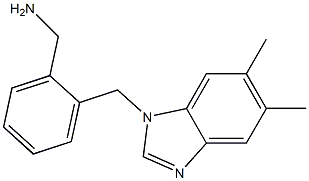 {2-[(5,6-dimethyl-1H-1,3-benzodiazol-1-yl)methyl]phenyl}methanamine Struktur