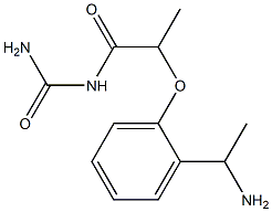 {2-[2-(1-aminoethyl)phenoxy]propanoyl}urea Struktur