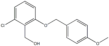 {2-chloro-6-[(4-methoxyphenyl)methoxy]phenyl}methanol Struktur