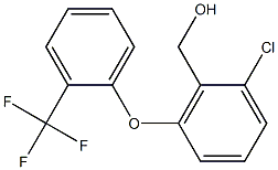 {2-chloro-6-[2-(trifluoromethyl)phenoxy]phenyl}methanol Struktur