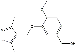 {3-[(3,5-dimethyl-1,2-oxazol-4-yl)methoxy]-4-methoxyphenyl}methanol Struktur