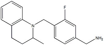 {3-fluoro-4-[(2-methyl-1,2,3,4-tetrahydroquinolin-1-yl)methyl]phenyl}methanamine Struktur