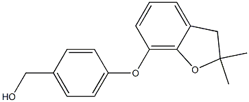 {4-[(2,2-dimethyl-2,3-dihydro-1-benzofuran-7-yl)oxy]phenyl}methanol Struktur